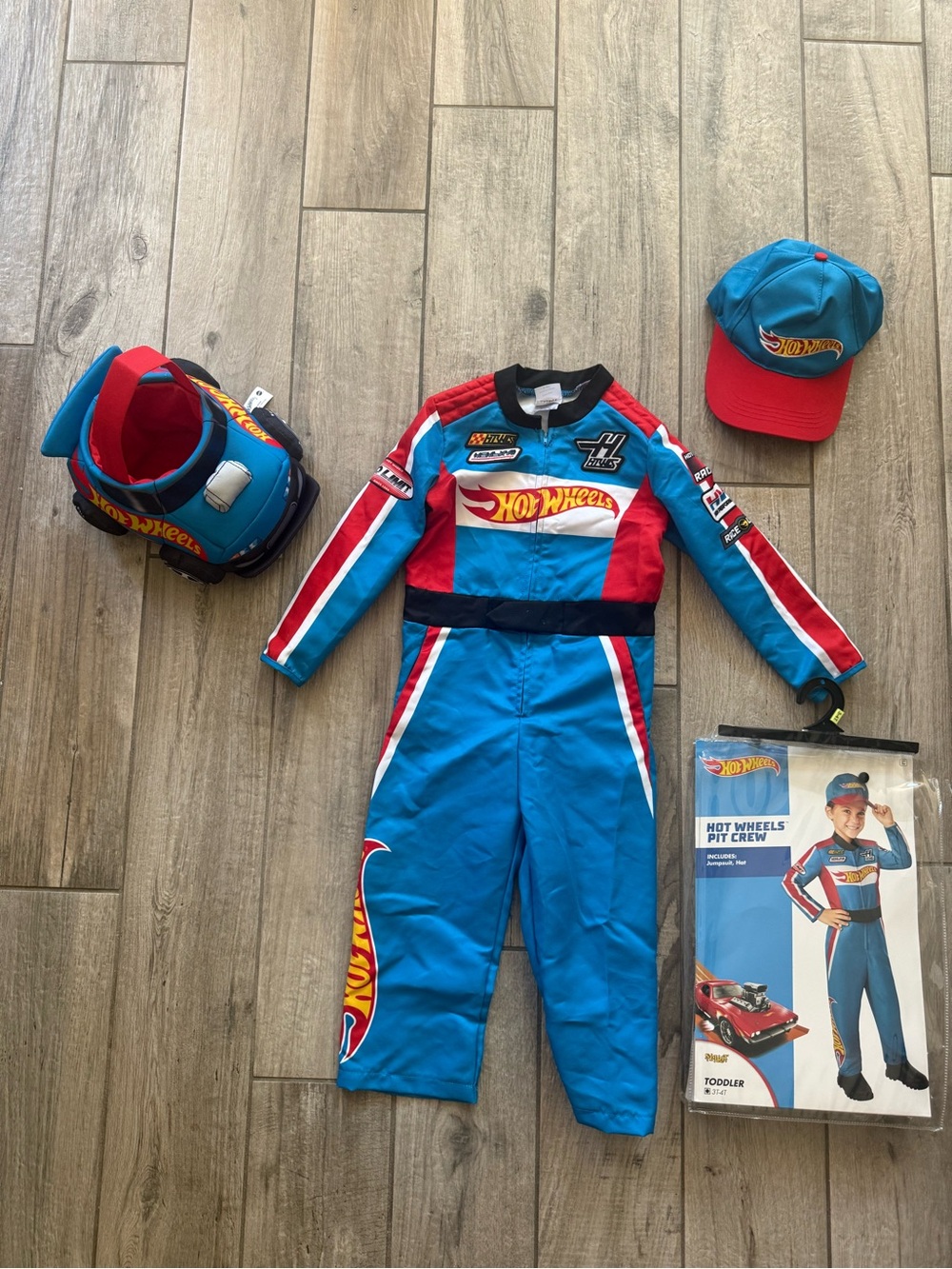 Hot Wheels Kids Blue Racing Pit Crew Costume